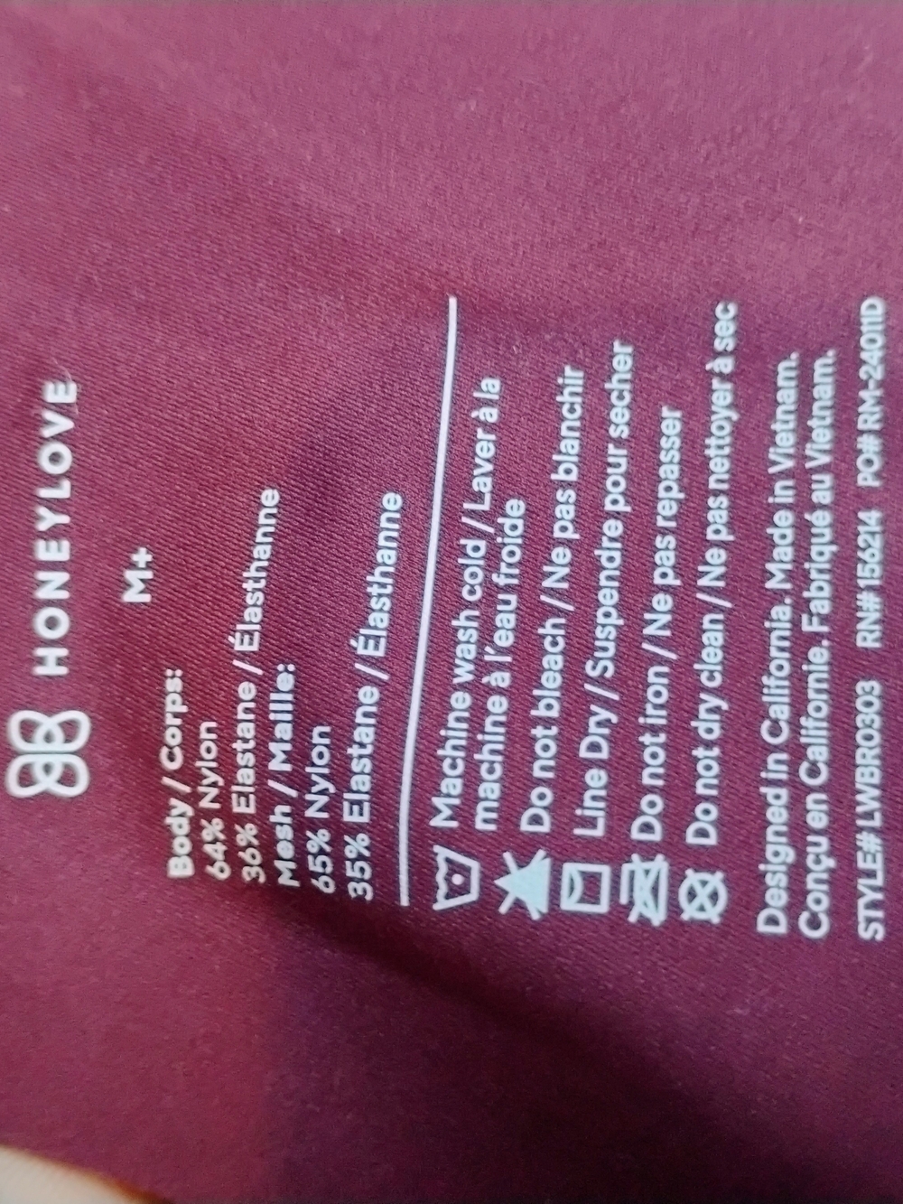 3 Honeylove Shapewear Bras in Deep Berry Mauve And Cream - Picture 3 of 5